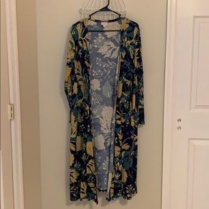 Lularoe Sarah   Blue, yellow and green